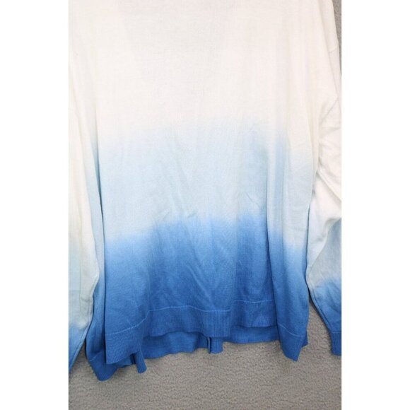 Lane Bryant Blue & White Fade Button Up Cardigan-Size 22/24-New with Tags - Picture 10 of 11